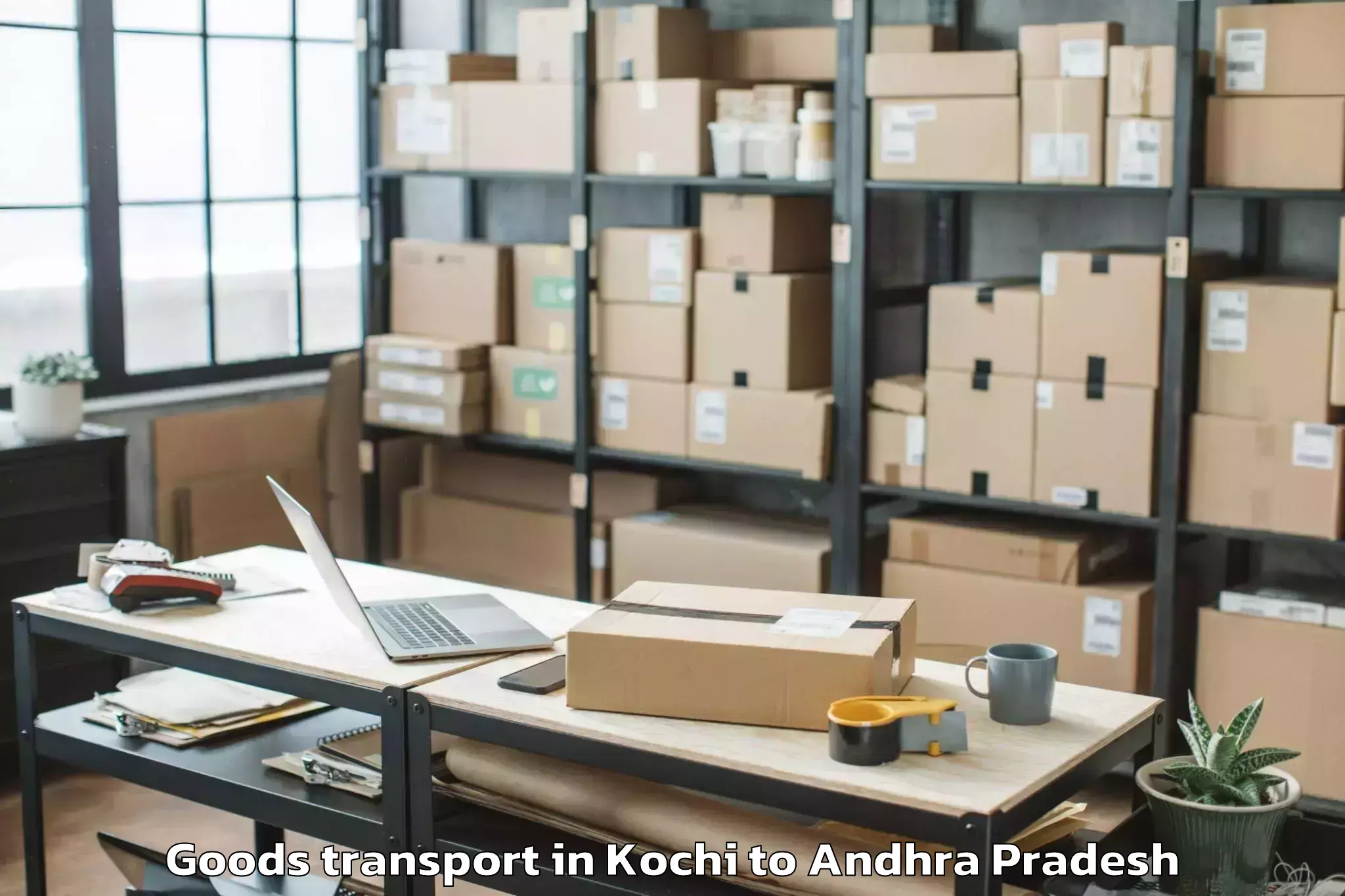 Discover Kochi to Jangareddigudem Goods Transport